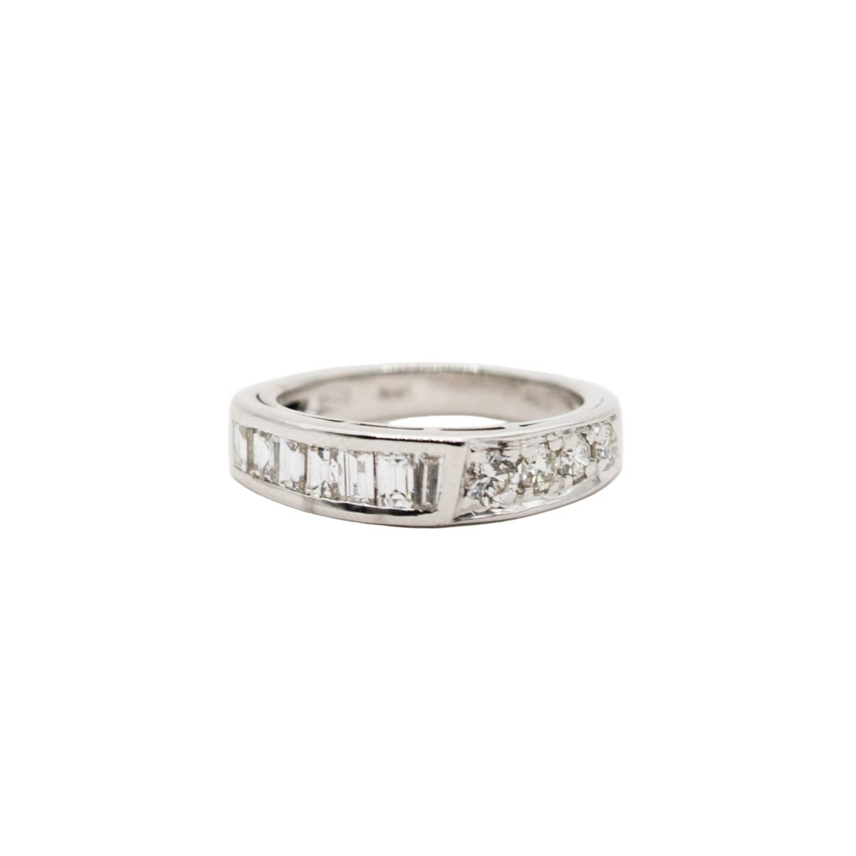 Bague Jonc FRED en or blanc et diamants - Castafiore