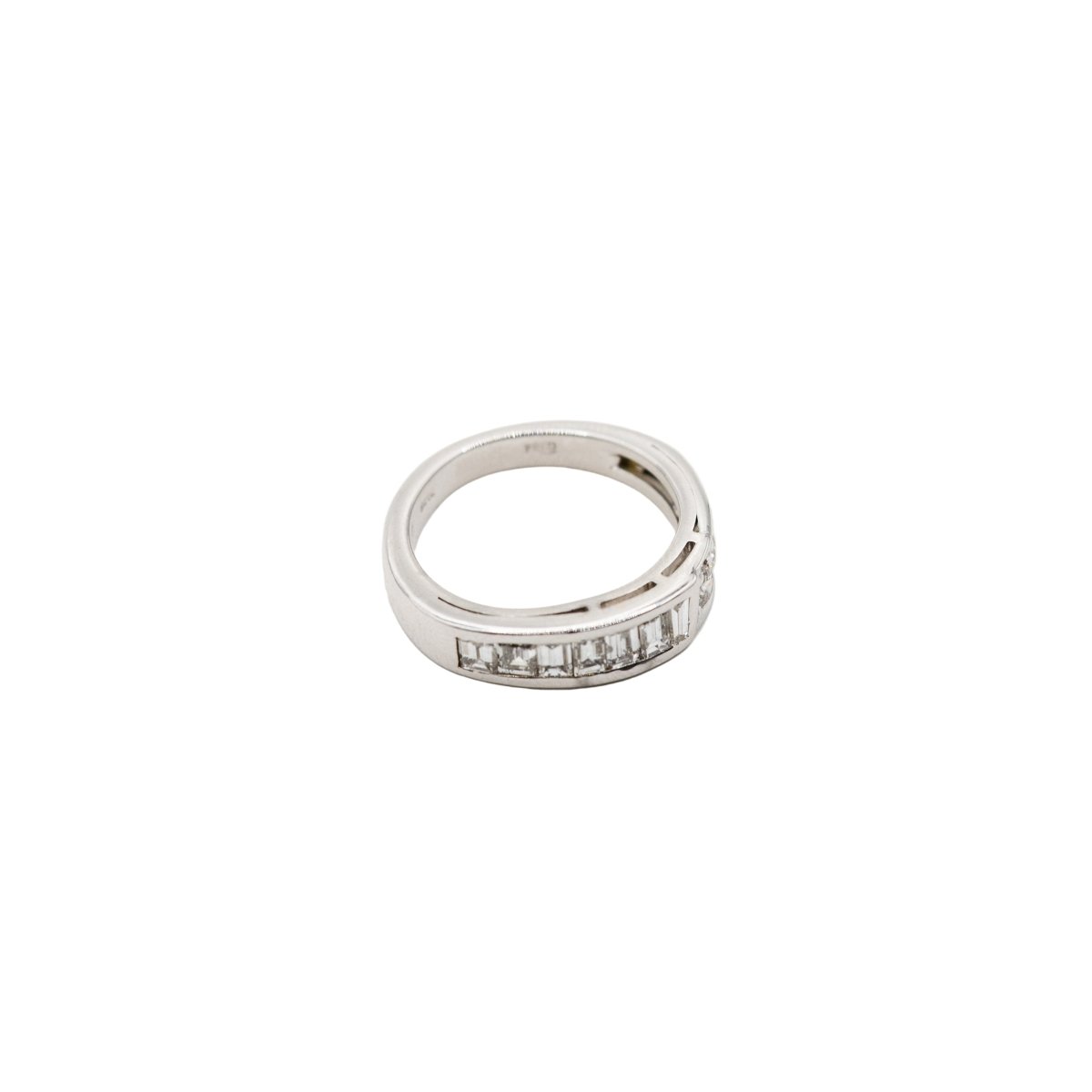 Bague Jonc FRED en or blanc et diamants - Castafiore