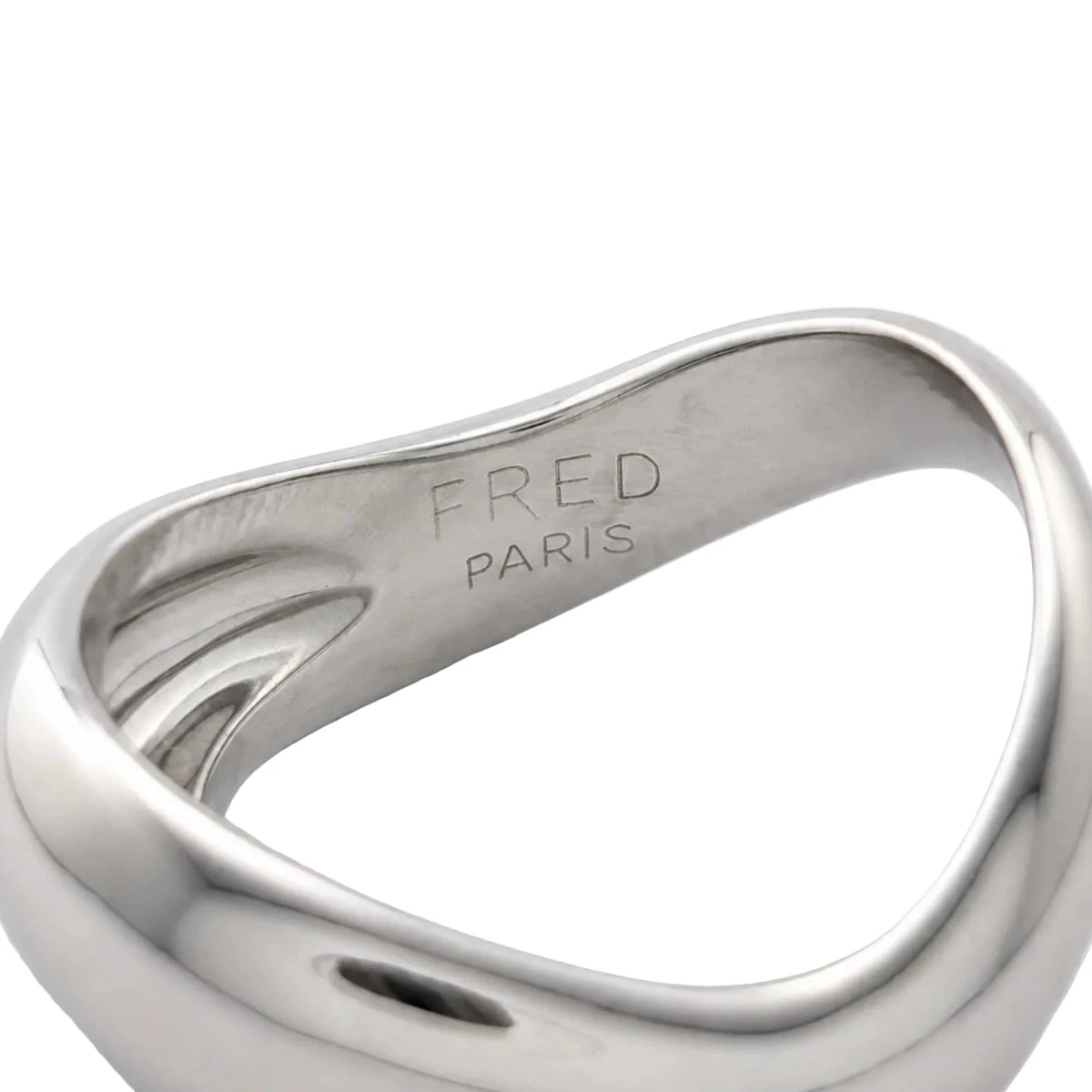 Bague Jonc FRED "Mouvement" en or blanc - Castafiore