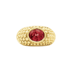 Bague Jonc HÉRAIL "Babul Work" en or jaune et tourmaline - Castafiore