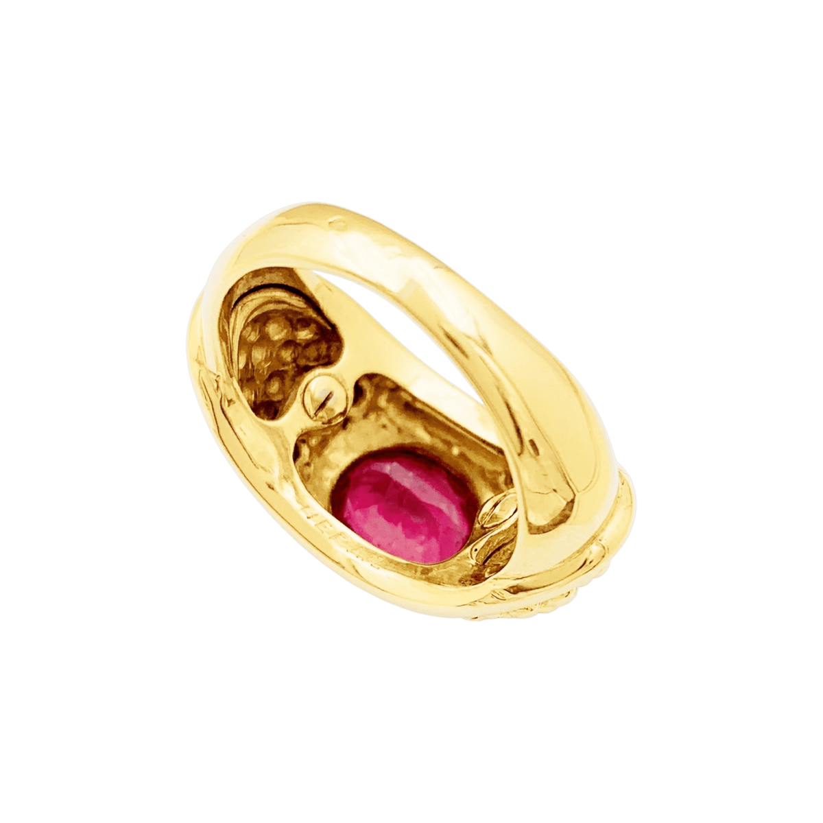 Bague Jonc HÉRAIL "Babul Work" en or jaune et tourmaline - Castafiore
