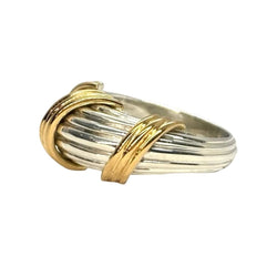 Bague Jonc HERMÈS en or jaune et argent - Castafiore