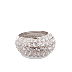 Bague Jonc KOENIG en or blanc et diamants - Castafiore