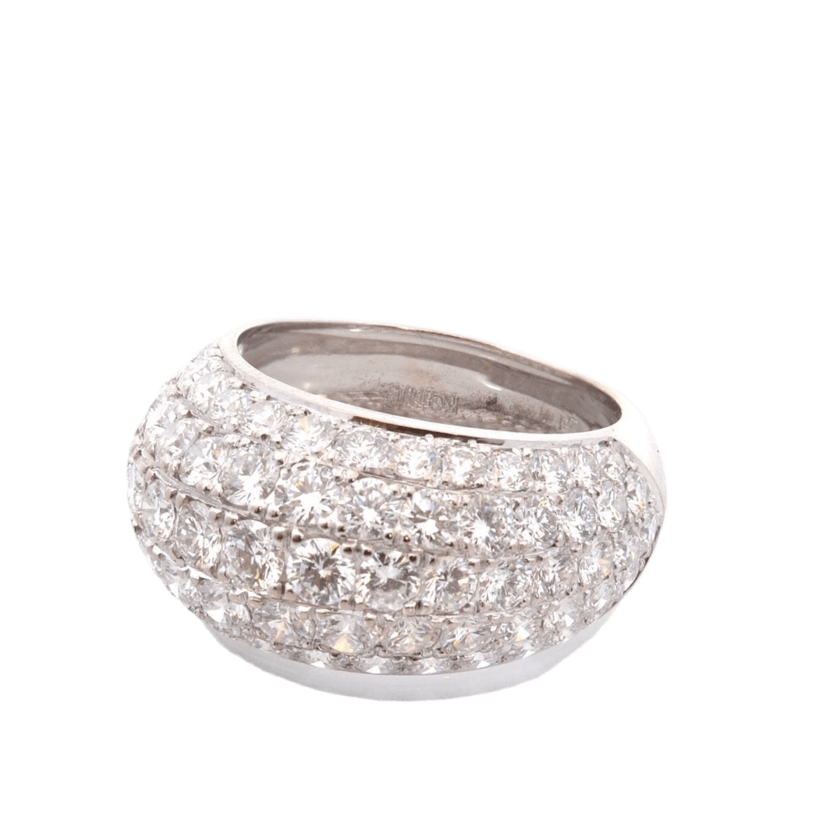 Bague Jonc KOENIG en or blanc et diamants - Castafiore