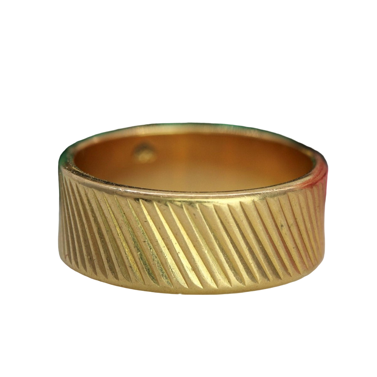 Bague JONC Large gravé en or jaune - Castafiore