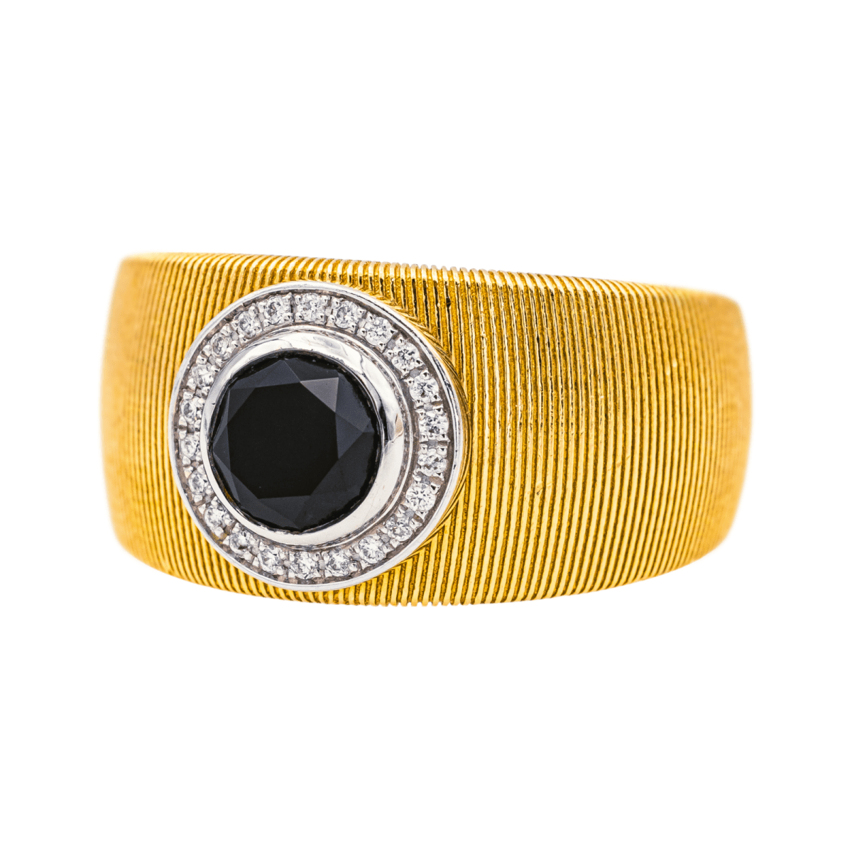 Bague Jonc MAUBOUSSIN "Un été en Toscane" en or jaune, or blanc et diamants - Castafiore