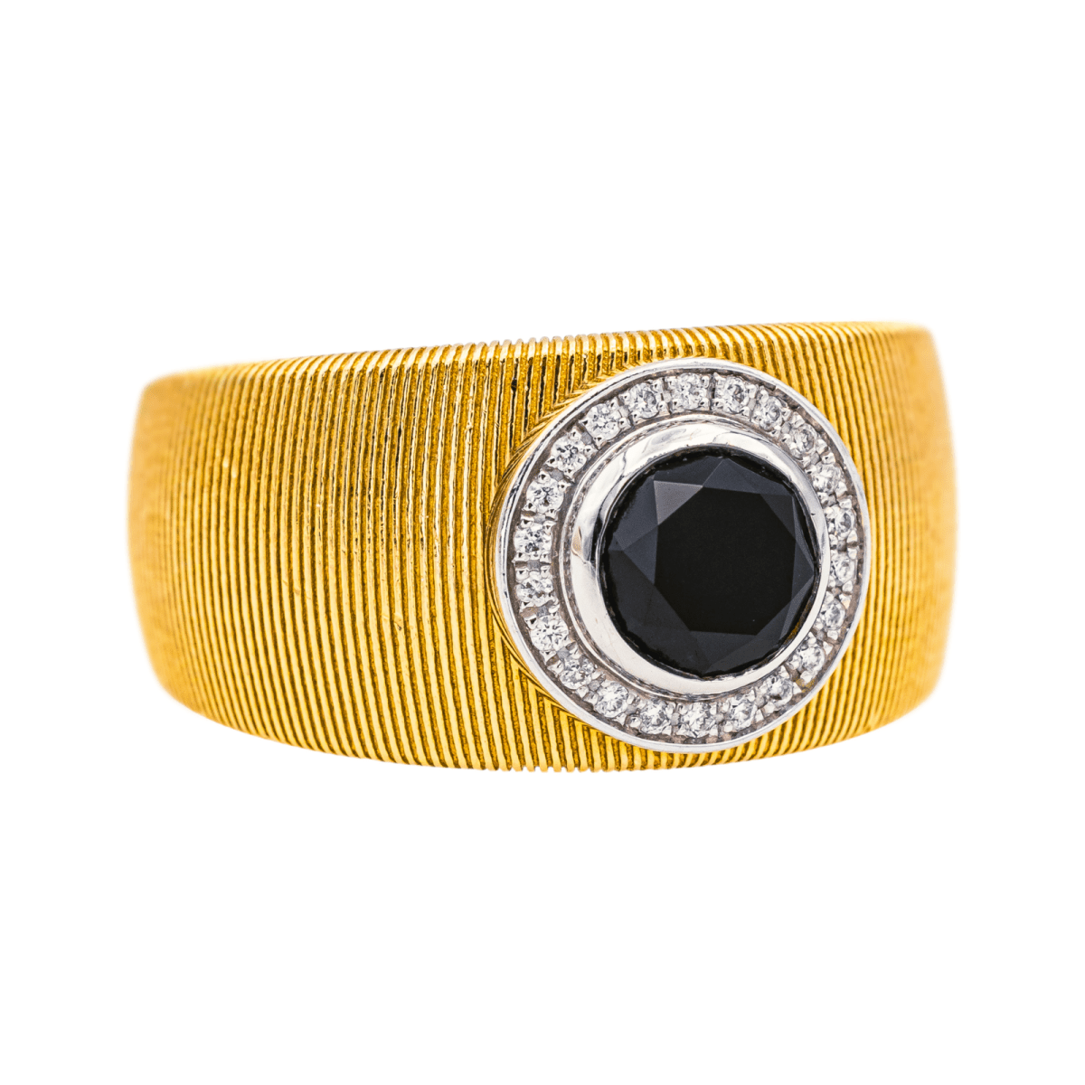 Bague Jonc MAUBOUSSIN "Un été en Toscane" en or jaune, or blanc et diamants - Castafiore