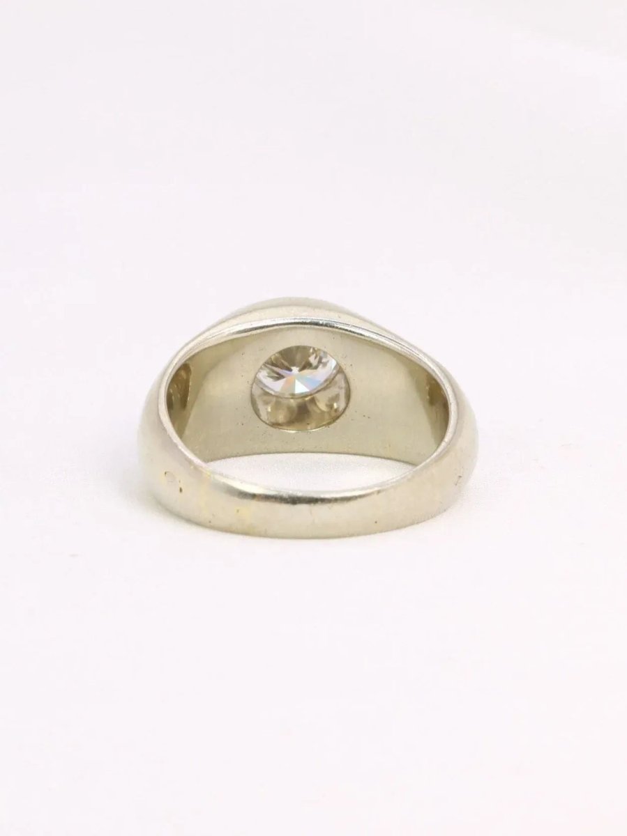 Bague jonc or blanc diamant 1,05 carat - Castafiore