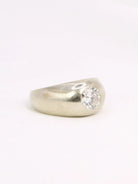 Bague jonc or blanc diamant 1,05 carat - Castafiore