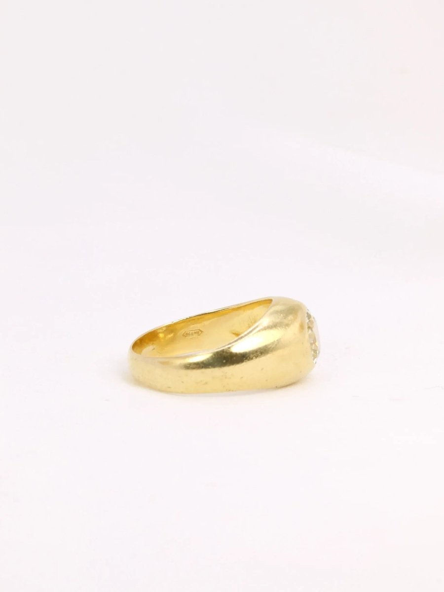 Bague jonc or diamant champagne 1,4 ct - Castafiore