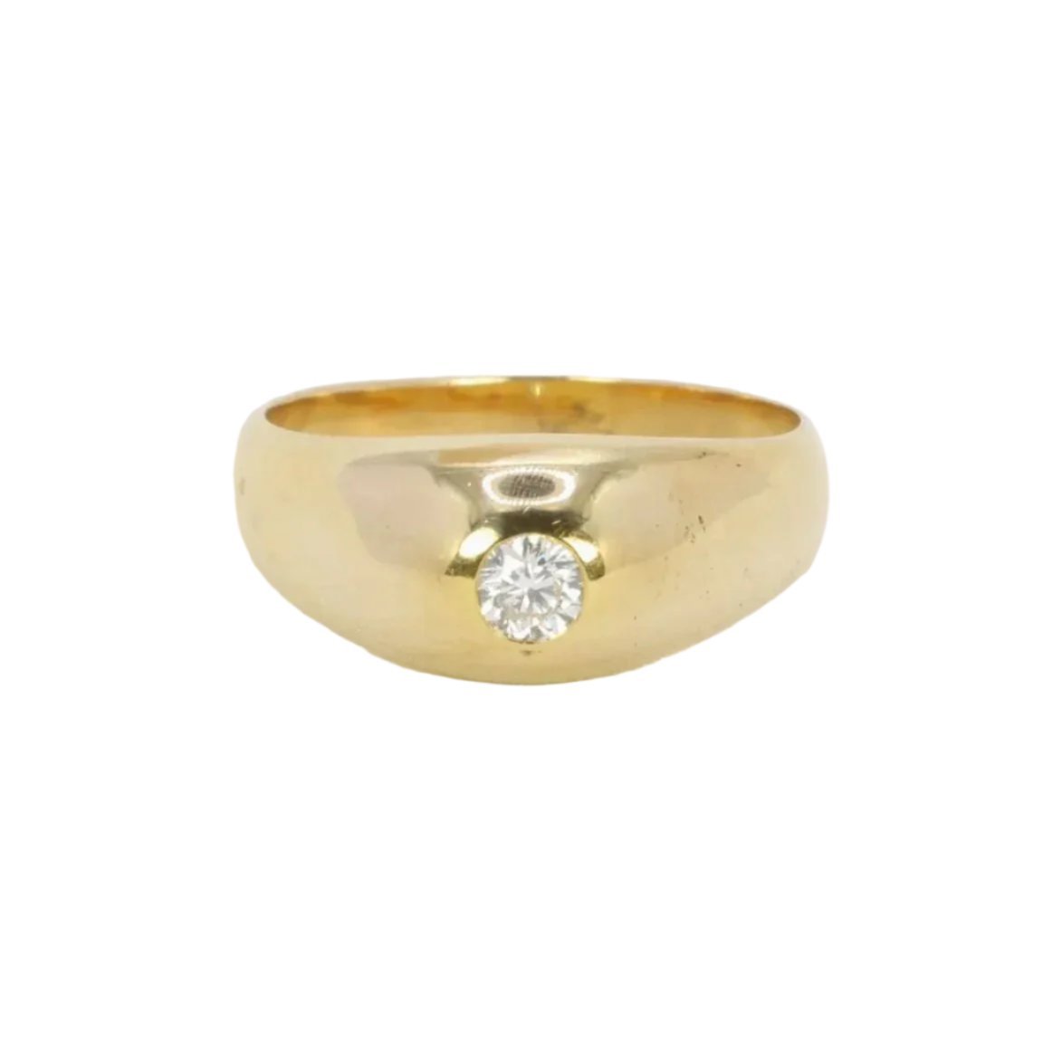 Bague jonc or jaune diamant 0,2 ct - Castafiore