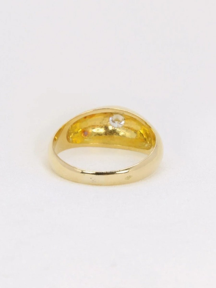 Bague jonc or jaune diamant 0,2 ct - Castafiore