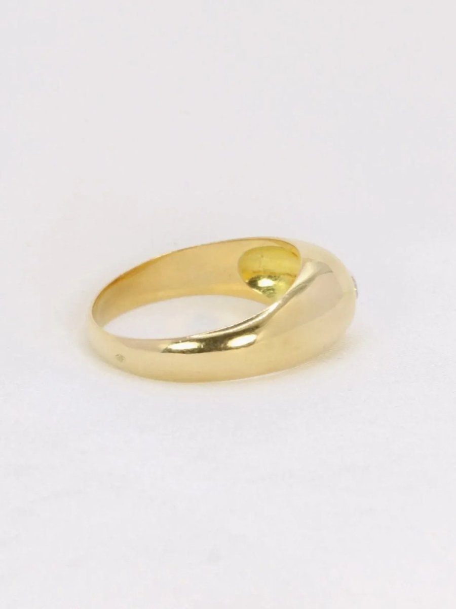 Bague jonc or jaune diamant 0,2 ct - Castafiore