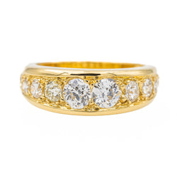 Bague Jonc Or jaune Diamant - Castafiore