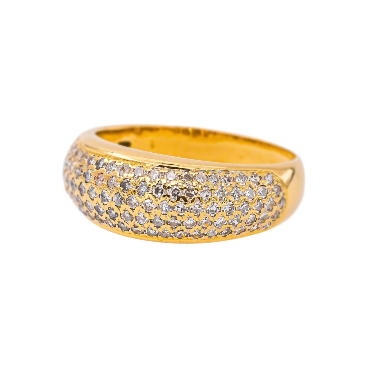 Bague Jonc Or jaune Diamant - Castafiore