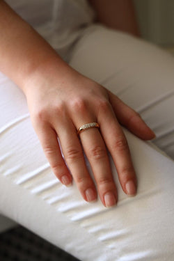 Bague Jonc Or jaune Diamant - Castafiore