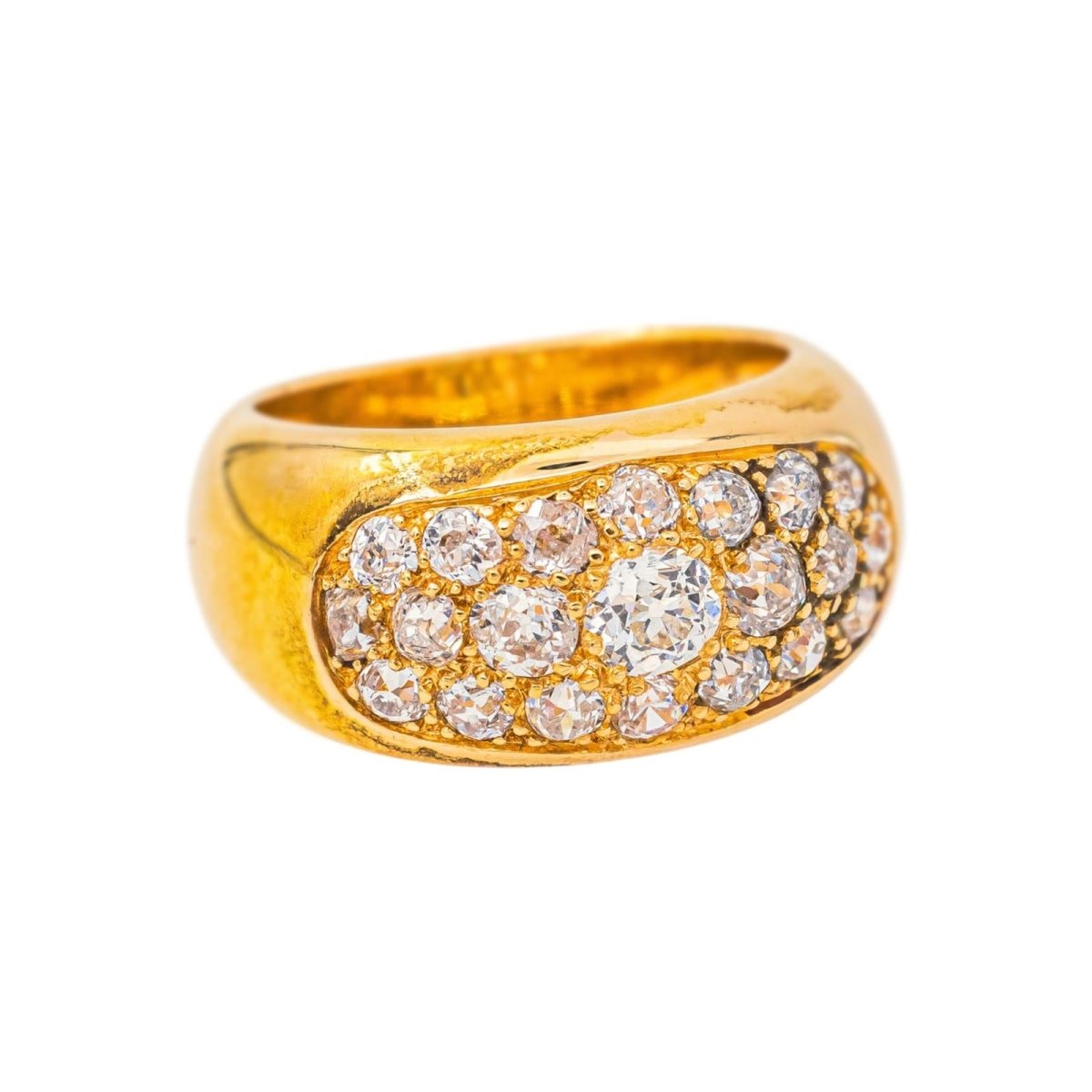 Bague Jonc Or jaune Diamant - Castafiore