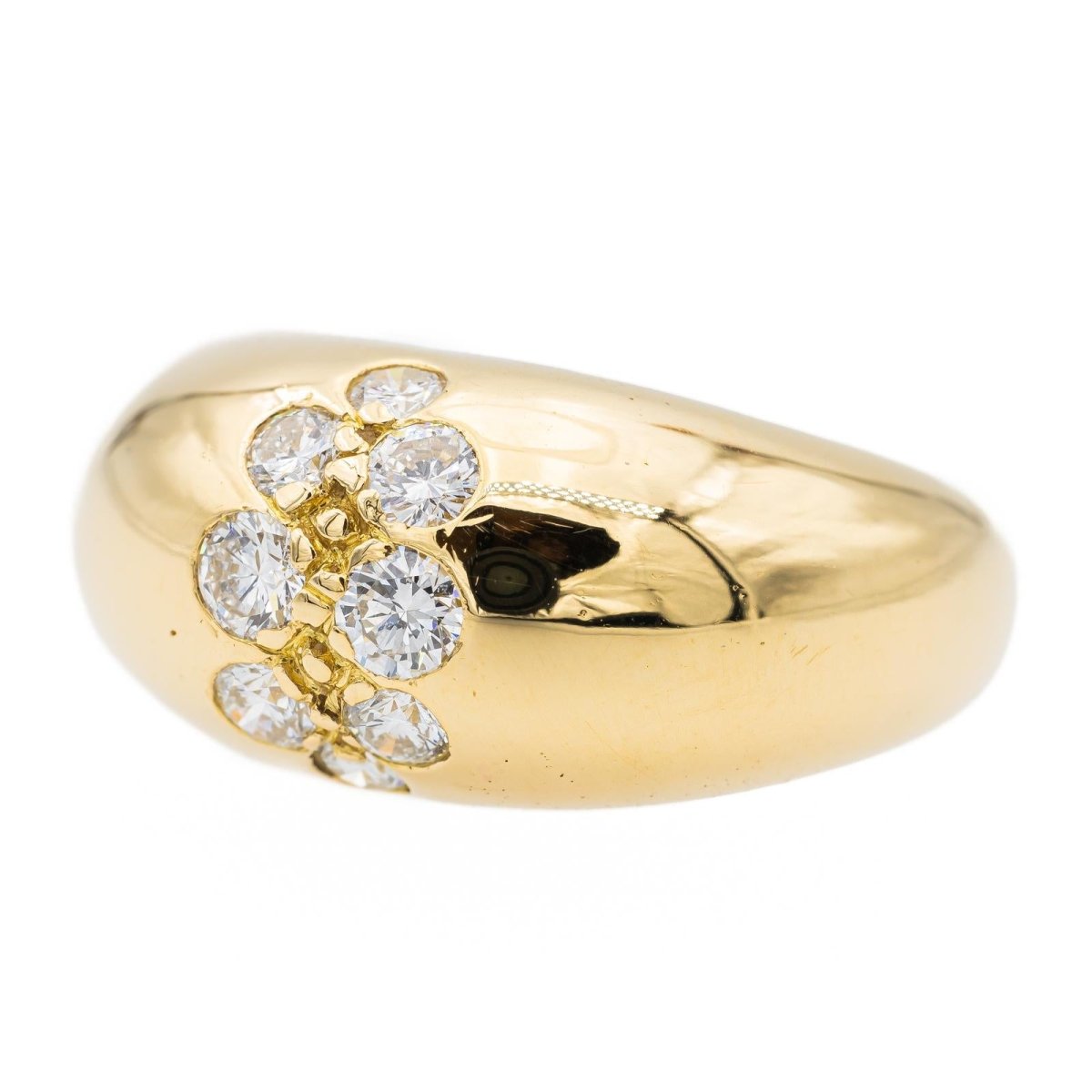 Bague Jonc Or jaune Diamant - Castafiore