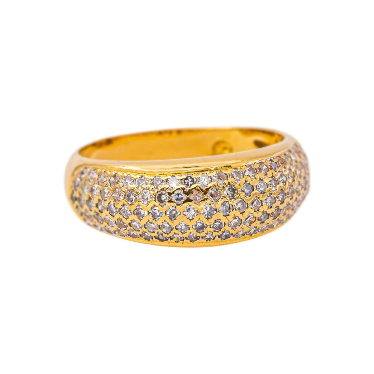 Bague Jonc Or jaune Diamant - Castafiore