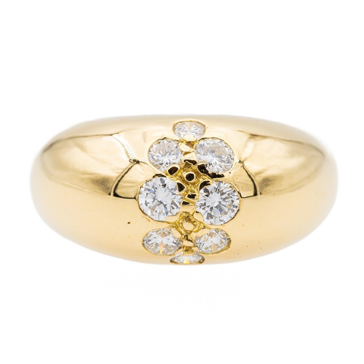 Bague Jonc Or jaune Diamant - Castafiore