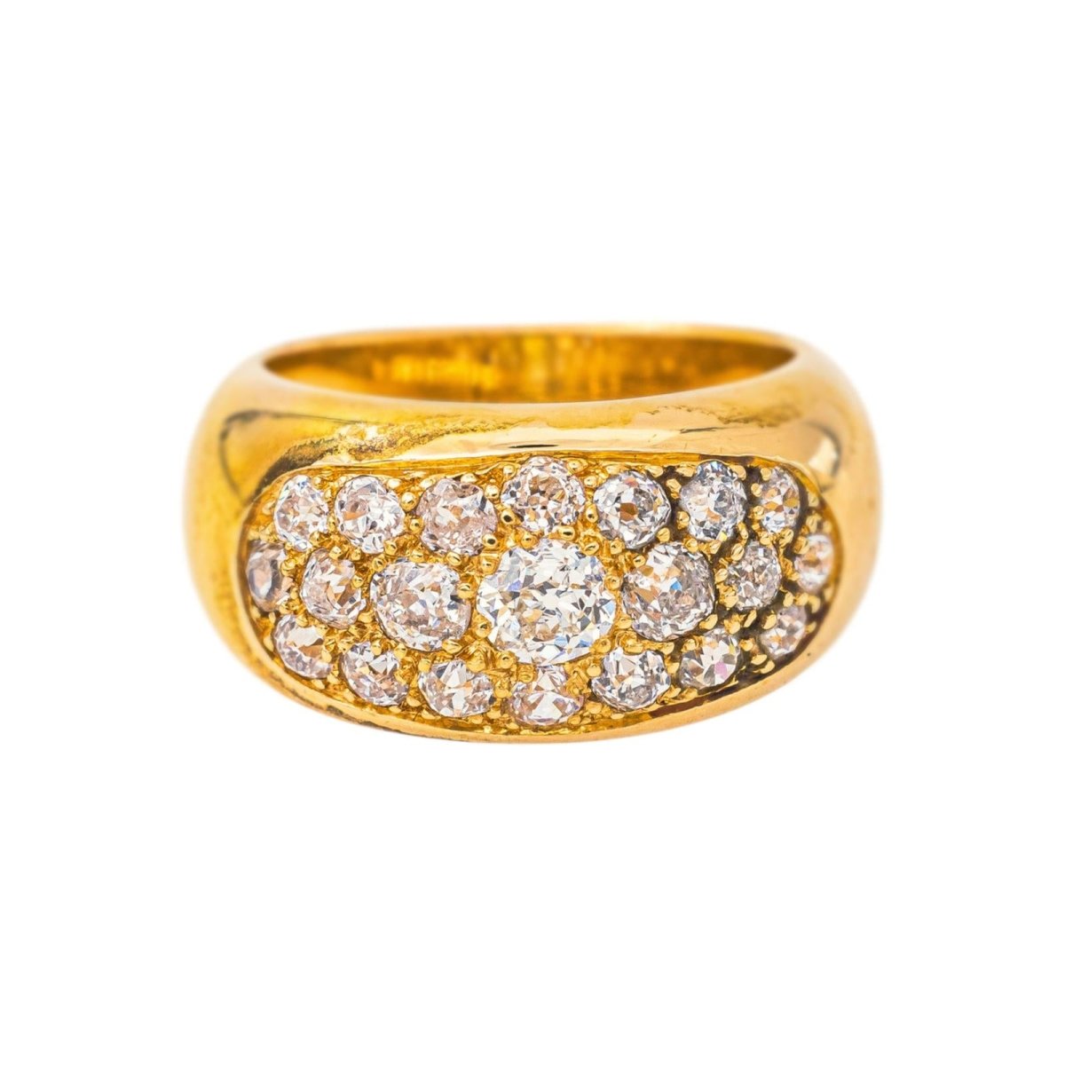 Bague Jonc Or jaune Diamant - Castafiore