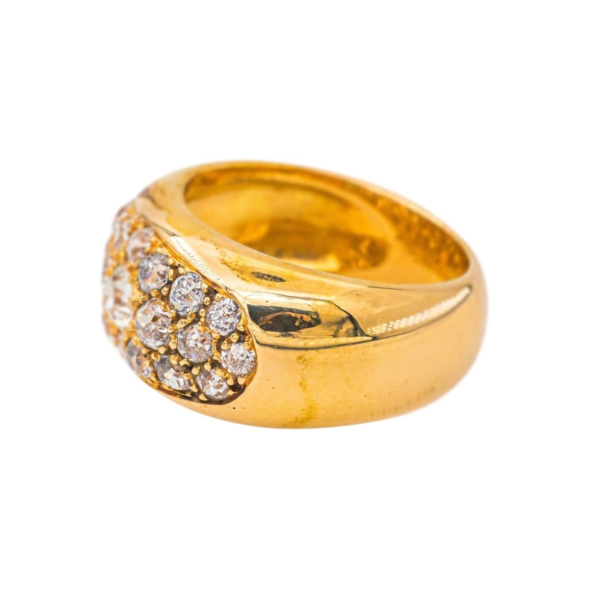 Bague Jonc Or jaune Diamant - Castafiore