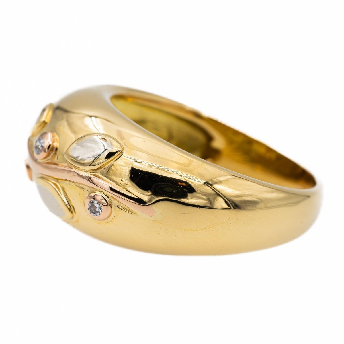 Bague Jonc Or jaune Diamant - Castafiore