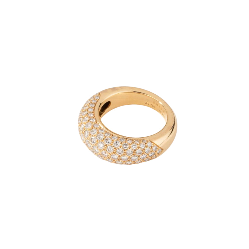 Bague jonc or jaune en diamant de la maison Chaumet - Castafiore