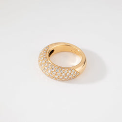 Bague jonc or jaune en diamant de la maison Chaumet - Castafiore
