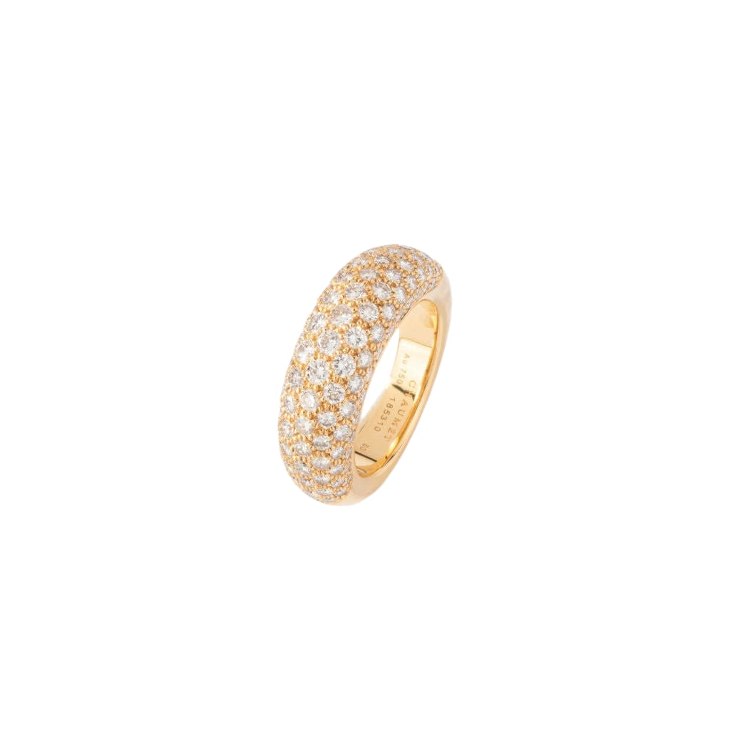 Bague jonc or jaune en diamant de la maison Chaumet - Castafiore