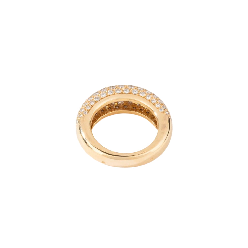 Bague jonc or jaune en diamant de la maison Chaumet - Castafiore