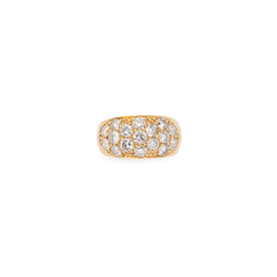 Bague Jonc or jaune et diamants - Castafiore