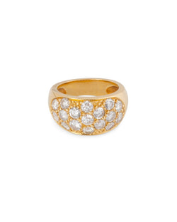 Bague Jonc or jaune et diamants - Castafiore
