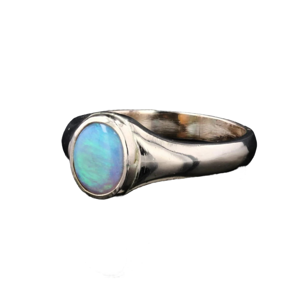 Bague jonc or jaune opale - Castafiore