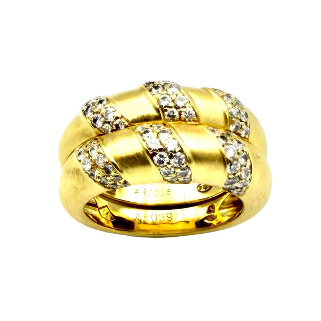 Bague Jonc PIAGET en or jaune et diamants - Castafiore