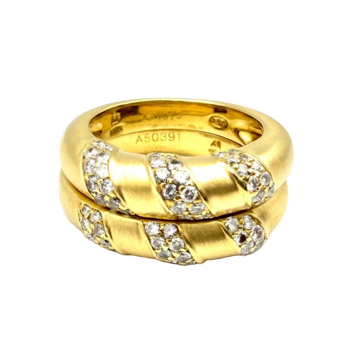 Bague Jonc PIAGET en or jaune et diamants - Castafiore