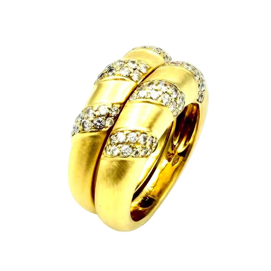 Bague Jonc PIAGET en or jaune et diamants - Castafiore