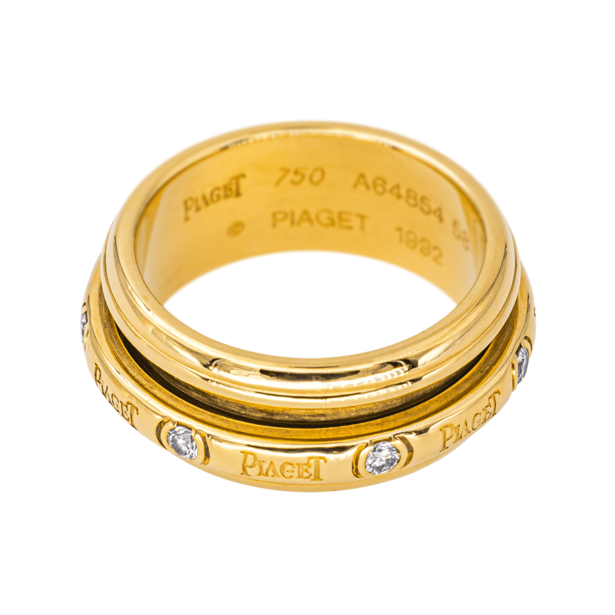 Bague Jonc PIAGET "Possession" en or jaune et diamants - Castafiore