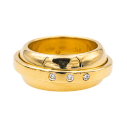 Bague Jonc PIAGET "Possession Swing" en or jaune et diamants - Castafiore