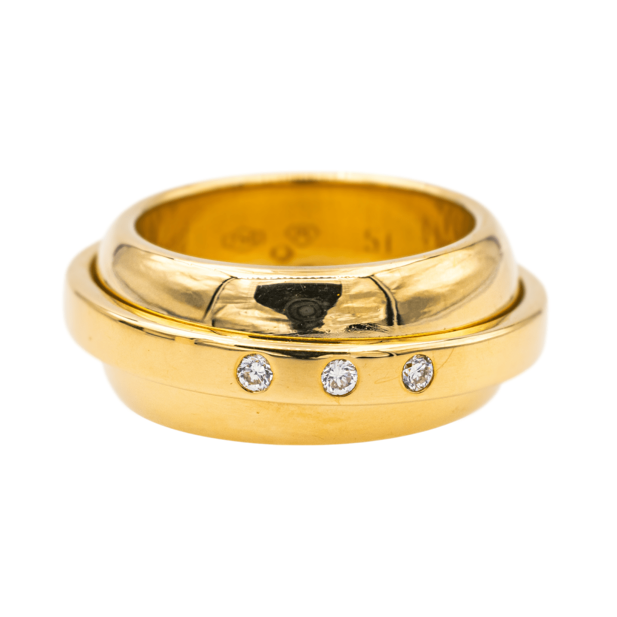 Bague Jonc PIAGET "Possession Swing" en or jaune et diamants - Castafiore