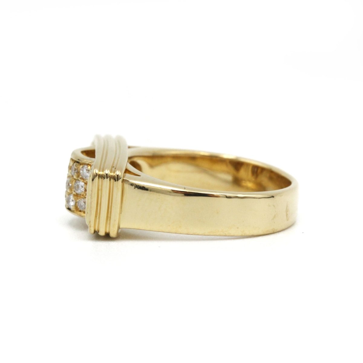 Bague Jonc POIRAY en or jaune et diamants - Castafiore