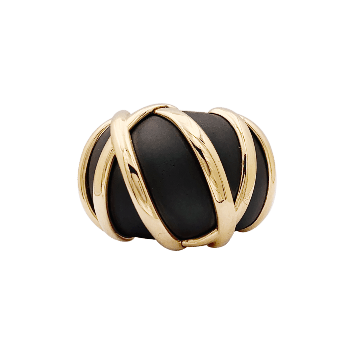 Bague Jonc Pomellato "Titanio" en or rose et titane - Castafiore