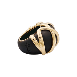 Bague Jonc Pomellato "Titanio" en or rose et titane - Castafiore