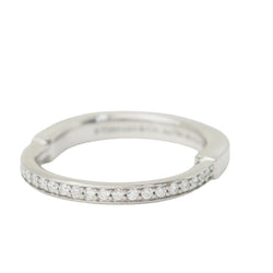 Bague Jonc TIFFANY & CO. "Lock" en or blanc et diamants - Castafiore
