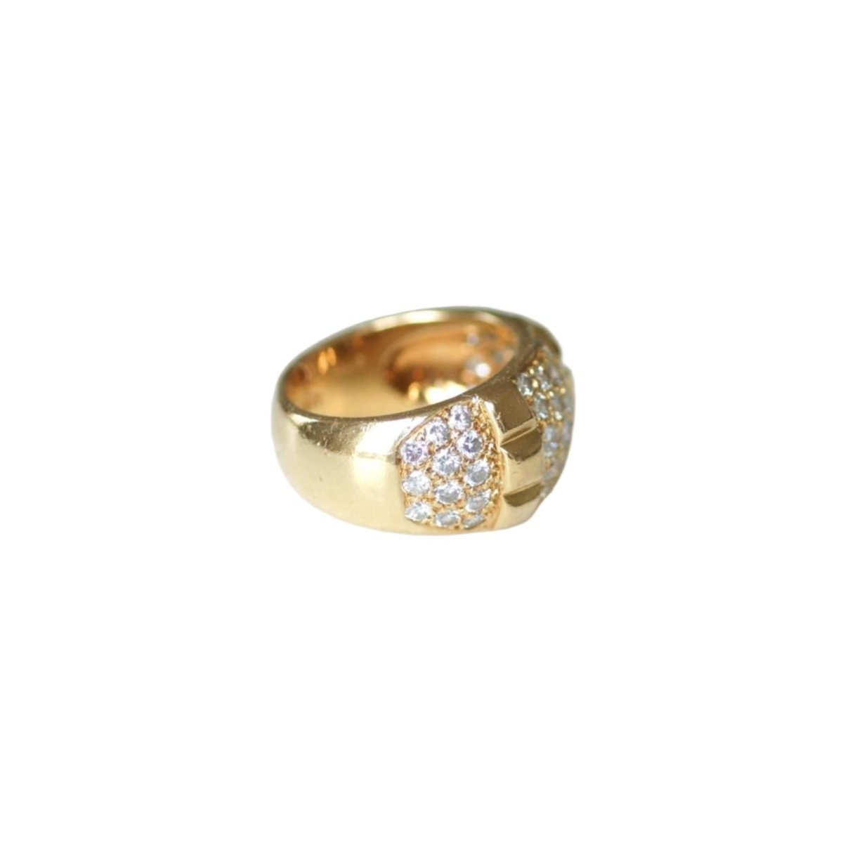 Bague Jonc VAN CLEEF & ARPELS en or jaune et diamants - Castafiore