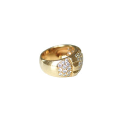 Bague Jonc VAN CLEEF & ARPELS en or jaune et diamants - Castafiore
