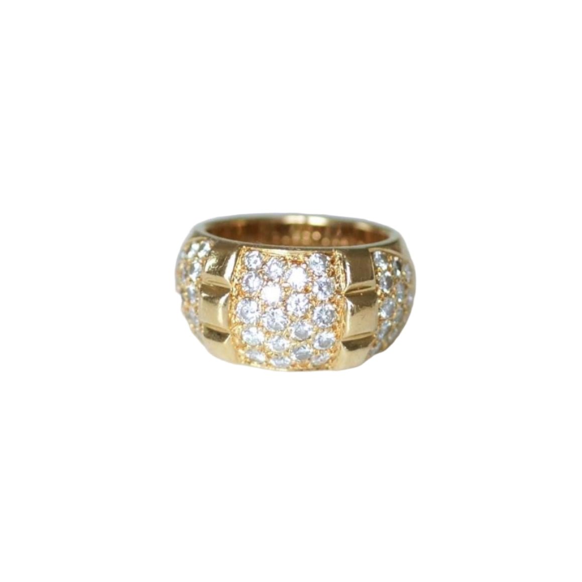 Bague Jonc VAN CLEEF & ARPELS en or jaune et diamants - Castafiore
