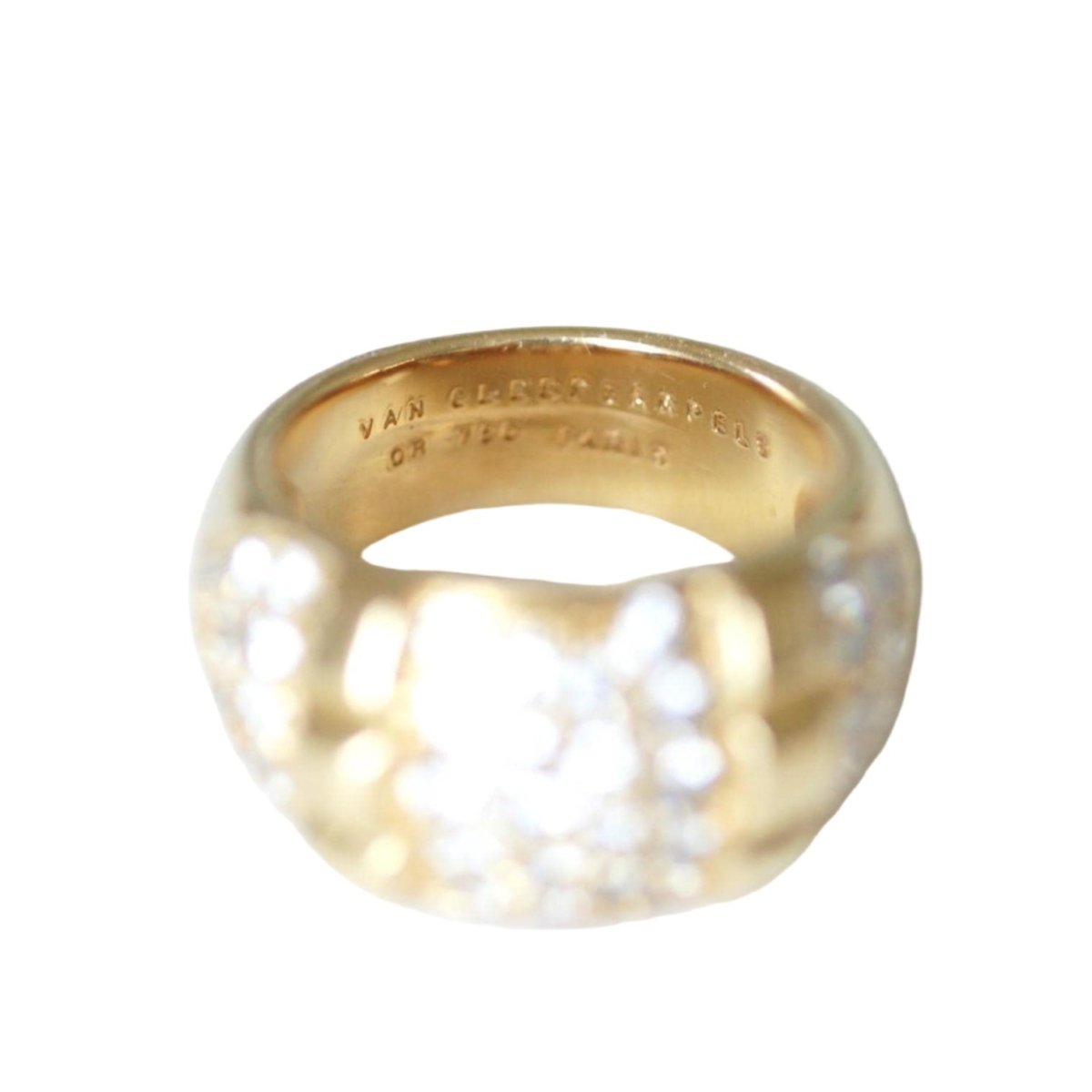 Bague Jonc VAN CLEEF & ARPELS en or jaune et diamants - Castafiore