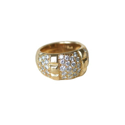 Bague Jonc VAN CLEEF & ARPELS en or jaune et diamants - Castafiore