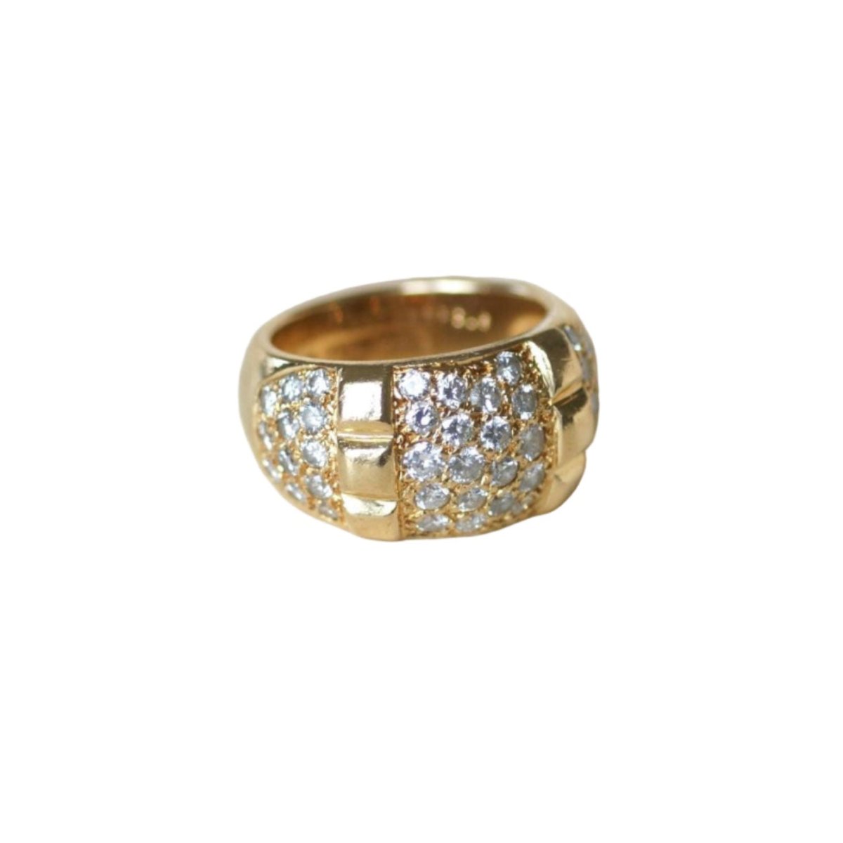 Bague Jonc VAN CLEEF & ARPELS en or jaune et diamants - Castafiore